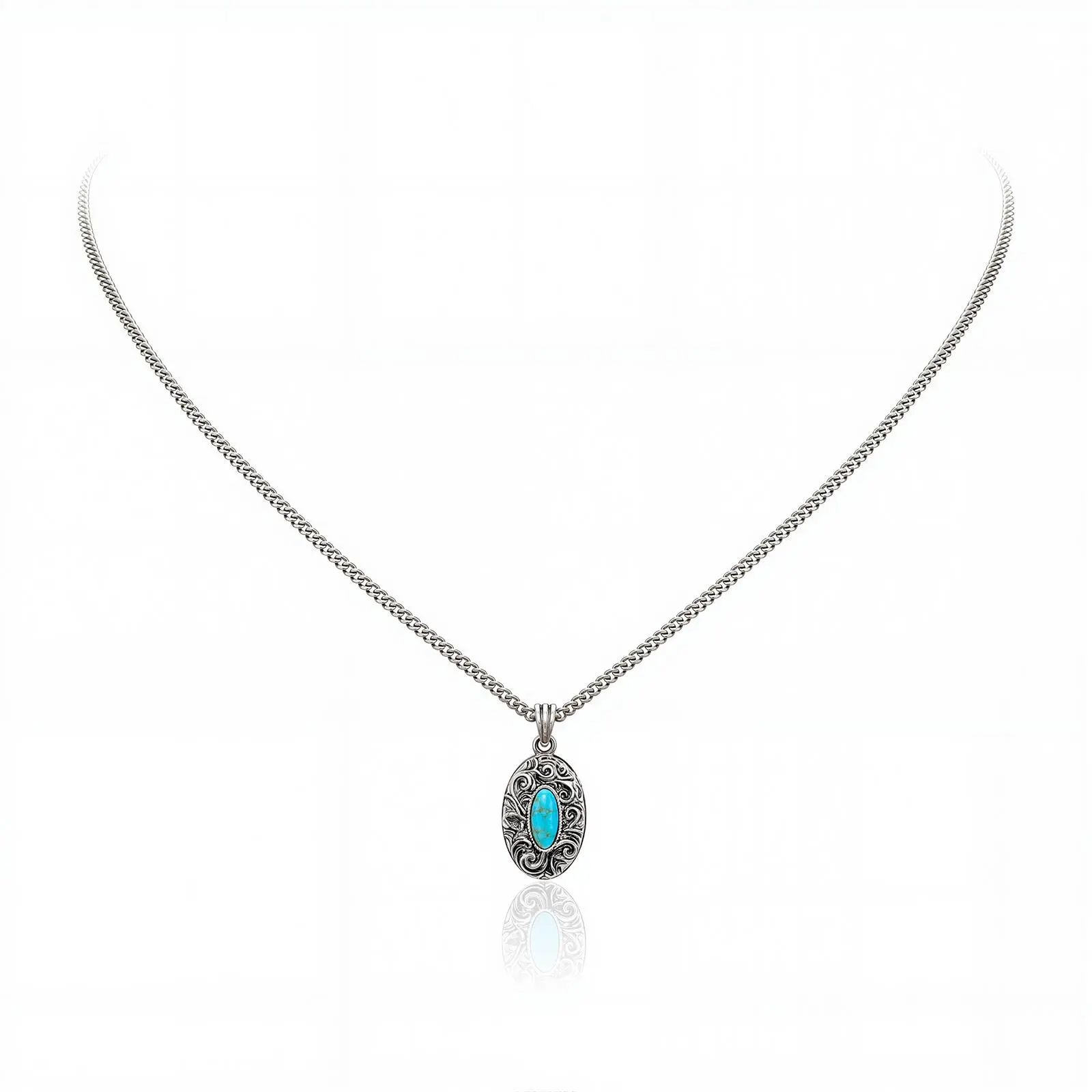 Wrangler Western Pendant Necklace for Women 14K Gold Statement Carvings Turquoise Cowgirl Vintage Jewelry