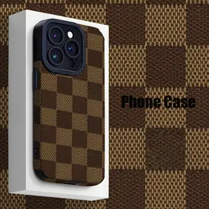 Plaid Texture Wallpaper Print Smartphone Phone Case Cover, Elegant PU Leather Design, Shockproof & Lightweight, Fits iPhone Series 7-17 Pro Max, Aesthetic