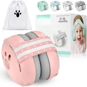 Baby Ear Muffs Noise Protection, 25dB Noise Cancelling Headphones for Infants Toddlers 0-36 Months Airplane Travel Essentials