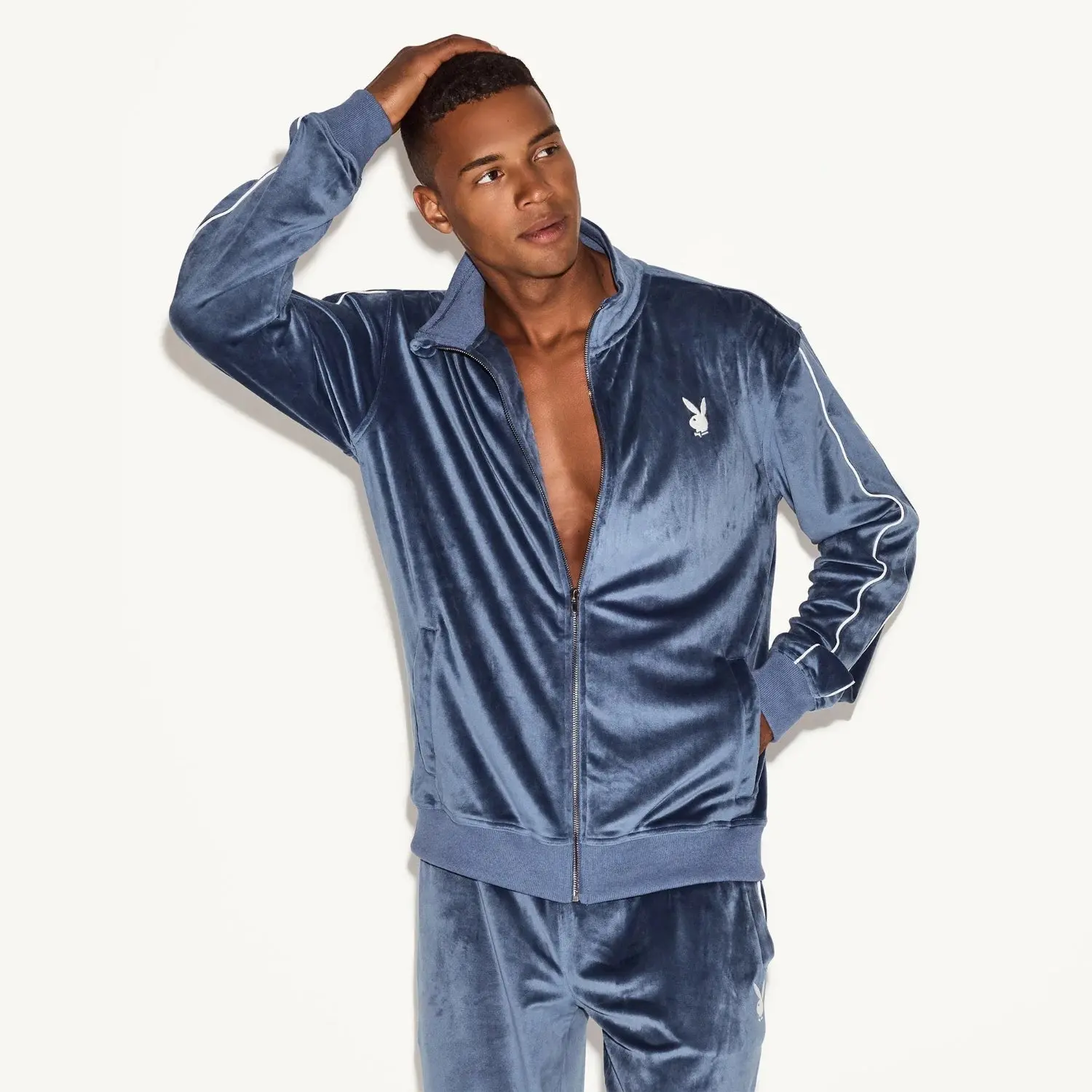 Playboy Men's Velour Jacket