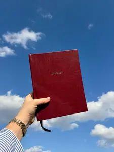 Burgundy Dark Cherry Red Leather V3 Undated Modern Christian Planner – Faith-Based Planner - Bible Study, Sermon Notes, Prayer Requests, Goal Setting, Finances & More