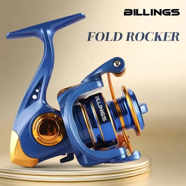 BILLINGS BF1000-7000 Series Spinning Fishing Reel, 5.2:1 Gear Ratio, 22LB Max Drag, Foldable Handle, Freshwater Saltwater Casting Reel