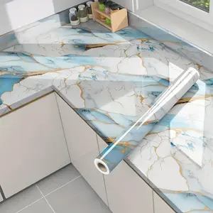 Self-adhesive Marble Pattern Wallpaper, 1 Roll Removable Waterproof Wall Sticker, Peel & Stick Wall Sticker for Rooms, Kitchens & Furniture, Decorative, Home, Interior