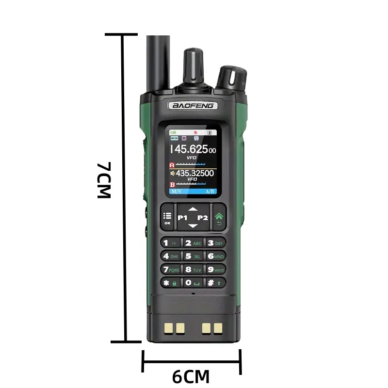 BAOFENG UV-32 GPS 10W Portable Walkie Talkie, Bluetooth APP Programming, Dual Speaker, Waterproof, Rechargeable Battery, USB-C Charging for Hunting, Camping Outdoor Use