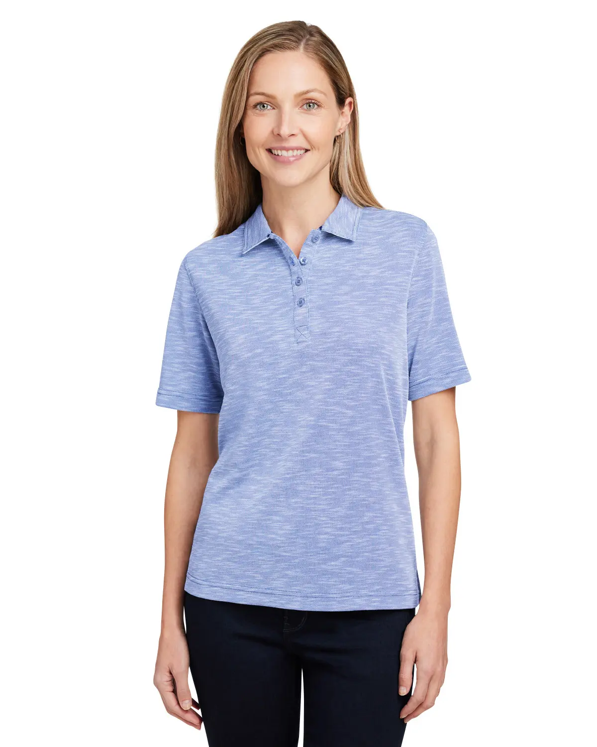 Nautica Ladies' Sun Surfer Vinrage Collar 4-Button Placket Polo Shirt Shortsleeve Fabric