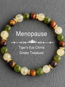 1pc popular winter jewelry yellow green white citrine bracelets for sister Music Festivals Christmas bijoux unique natural stone money bracelet