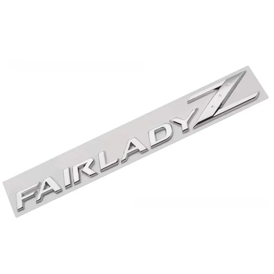 Car Decal & Accessories Kit for Nissan 350Z Fairlady, 370Z - Gloss Black, Chrome Body Side Stickers, 11cm Length 9.6cm Width Self-Adhesive Rear Emblems, Rear Hatch Fit, Long Wearing, Weatherproof, UV Resistant