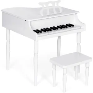 Best Choice Products Kids Classic 30-Key Mini Piano w/ Lid, Bench, Folding Music Rack, Song Book, Stickers