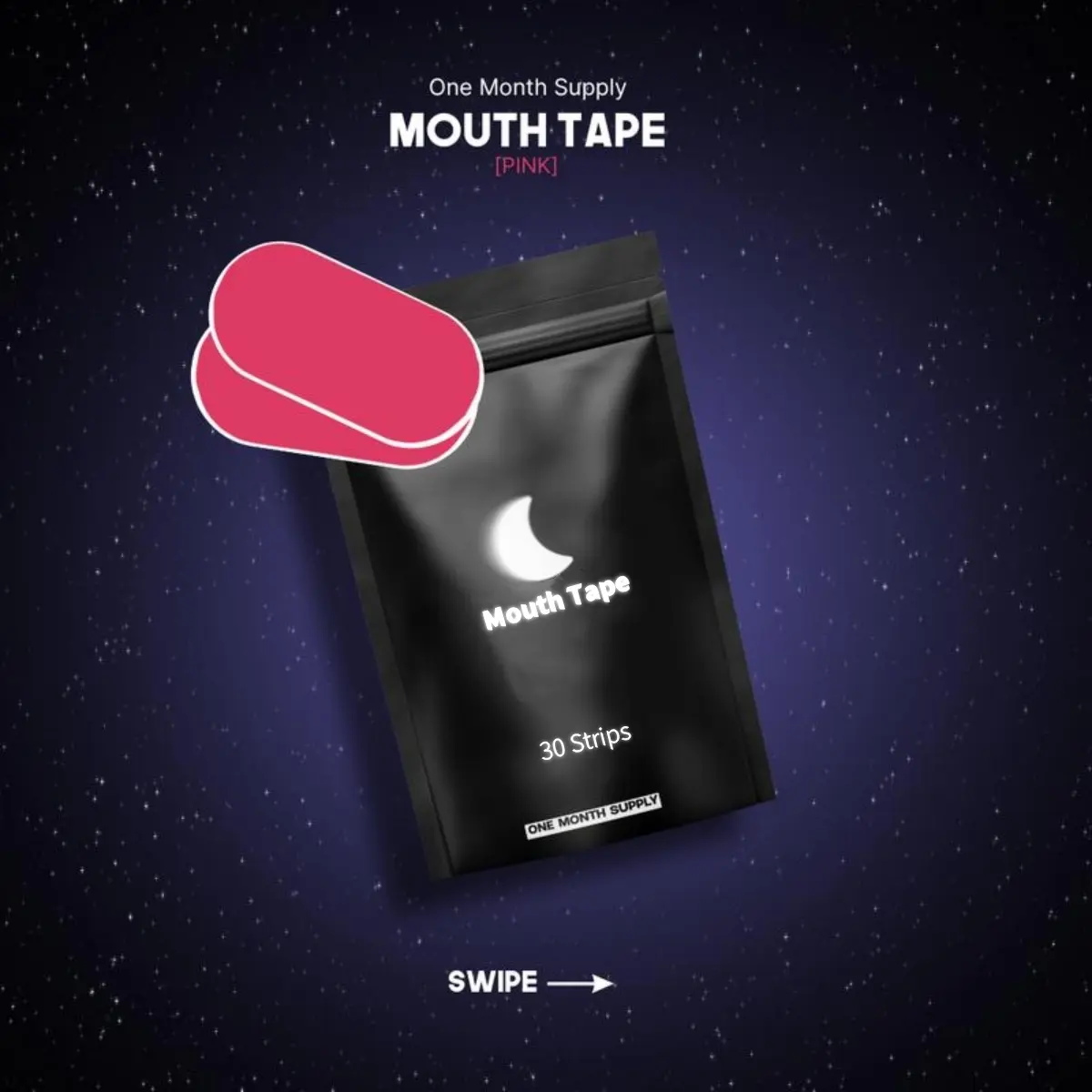 Pink-Mouth Tape for Better Breathing, Reduced Snoring Oral Application, Improves Sleep Quality Comfort Hypoallergenic Gentle
