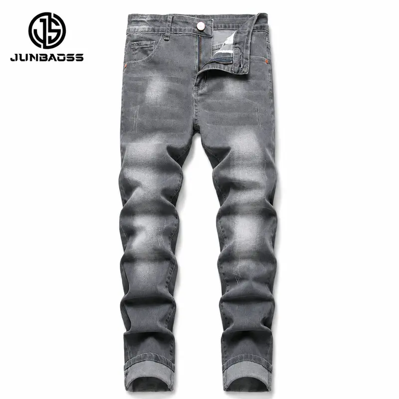 JUNBAOSS Men's Slim Fit Stretch Jeans Ripped Skinny Jeans for Men, Distressed Straight Leg Fashion Casual Popular Chic Comfort Flex Waist Denim Pants, Menswear Classic Street Style Cotton Fabric Jean Natural Hipster Personalized Stylish Jeans #SohoChic