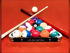 In God We Trust Pool Rack | Engraved Billiards Triangle | Patriotic Gift Him | Christian Gift | Pool Room Decor | Billiards Supplies