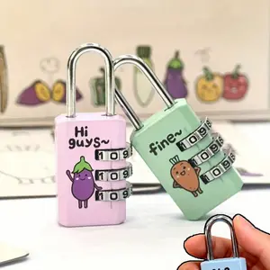 Steel Wire Three-Digit Password Lock, Luggage Combination Padlock, Cable Security Lock, Small Metal Lock Set, Customizable Digital Code, Anti Theft Lockable
