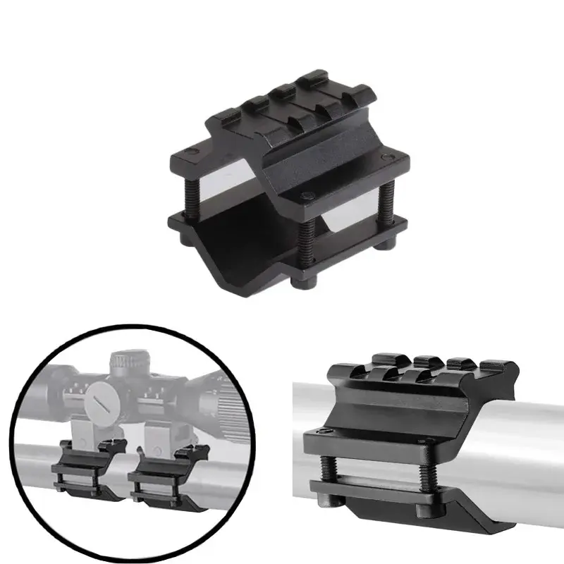 Universal Scope Mount, 3 Slots Picatinny Converter Rail Adapter, Laser Flashlight Mounting, Optics Accessories, Precision Shooting Gear