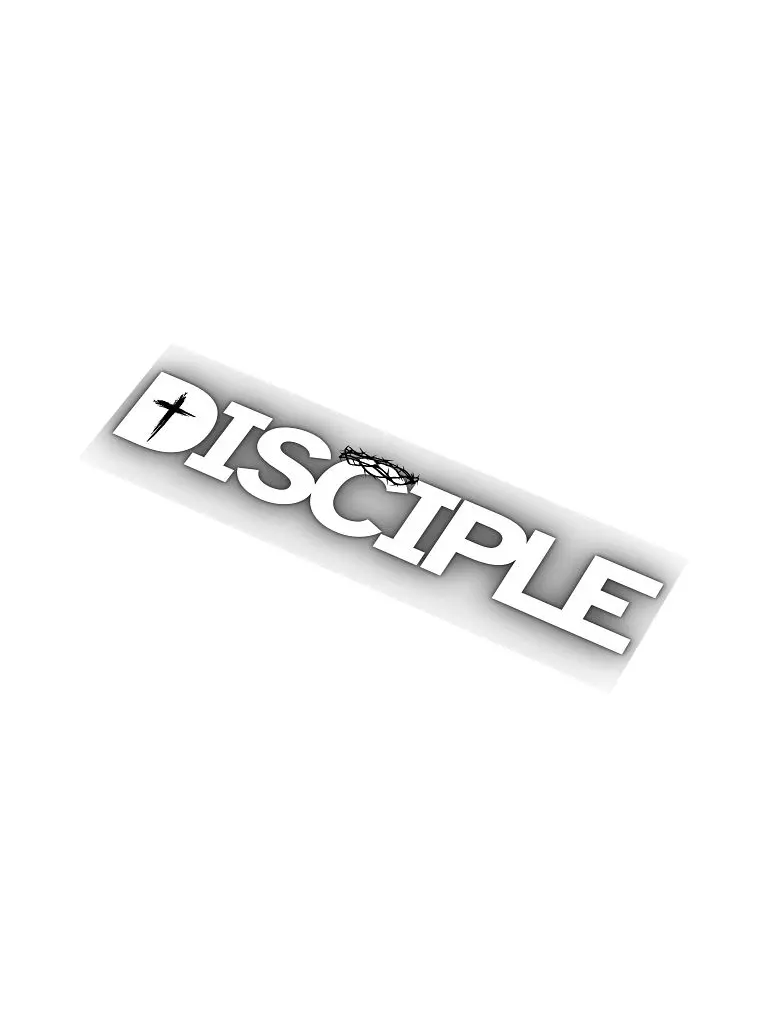 Printful Kiss-Cut Durable Vinyl Disciple Design Stickers - Smooth Peel, Indoor-Use DIY Scrapbooking & Stamping Accessories