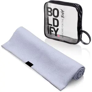 Quick Dry Microfiber Towel Wrap for Women - for Thin and Curly Hair - Anti Frizz Plopping Towel,  Drying Turban - Grey