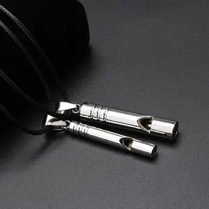 Titanium Alloy Emergency Whistle Set, High Volume Compact Survival Gear, Outdoor Hiking and Camping Essential, 2 Pieces