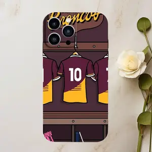 Iphone Cover for Brisbane Broncos, Featuring a Shockproof Design with Lens Protection. Made of Black TPU, This High-Quality Unisex Case Is Compatible with Iphone Models 11 Through 16 Pro Max. For Apple 17/17pro/17Plus/17AIR