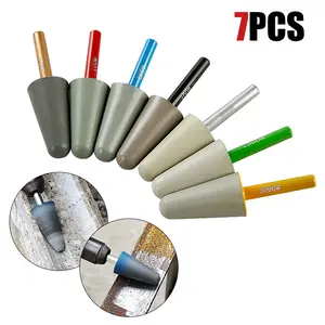 7PCS Diamond Resin Polishing Rods - Detail Grinding Kit for Stone Carving, Marble & Granite Relief Work - Tools for Straight Grinders