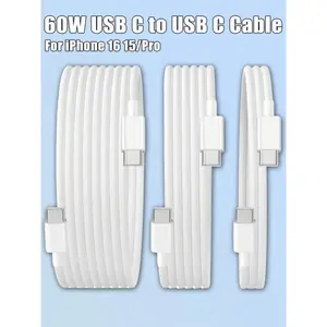 USB-C to Type-C charging cable, [3ft/6ft/10ft] long Type-C fast charging data cable, USB-C power cable.