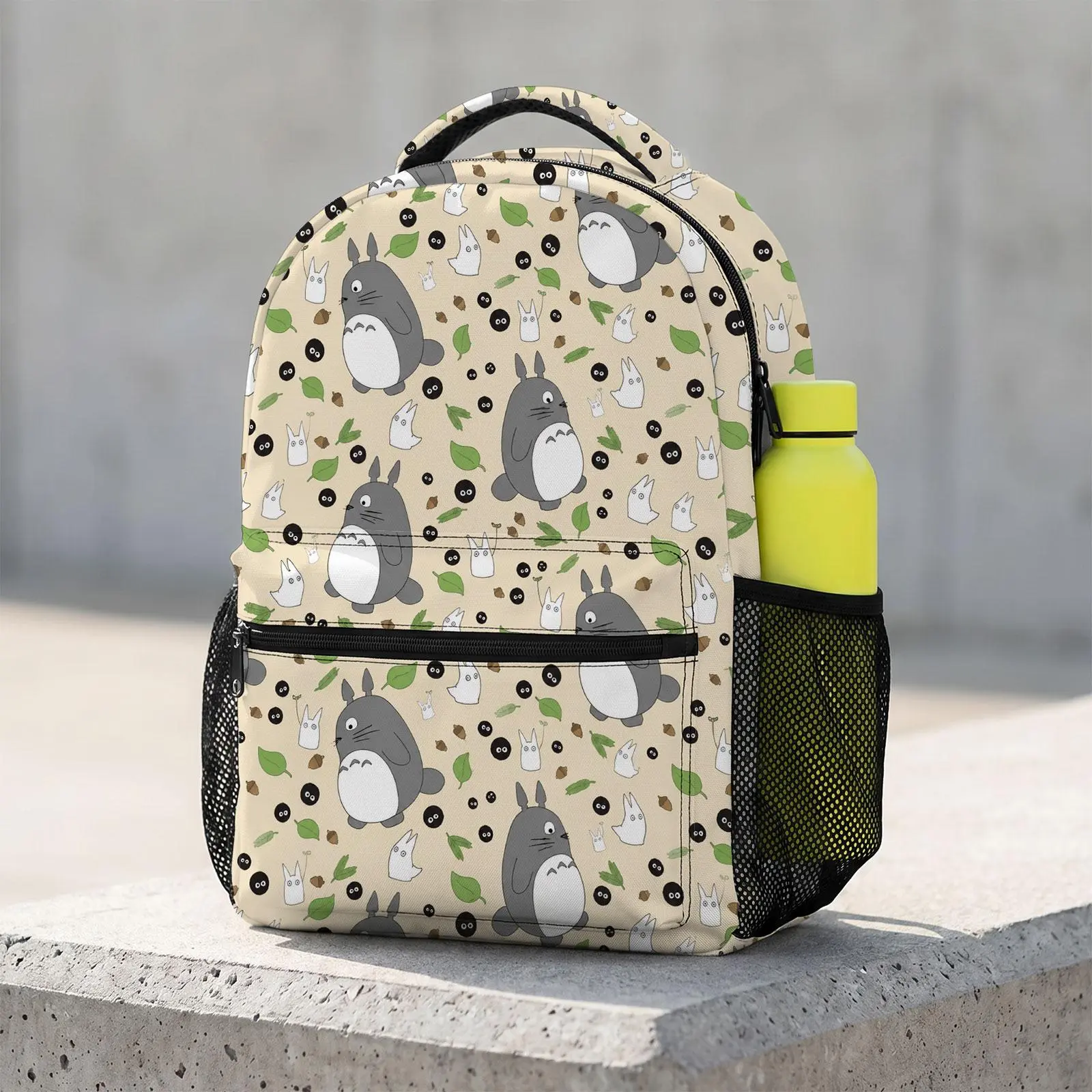 My-Neighbor-Totoro Large Capacity Cute Cartoon Animal Travel Bag | Heavy Duty School Backpack with Chest Buckle | Kawaii Printed Bookbag for Boys and Girls