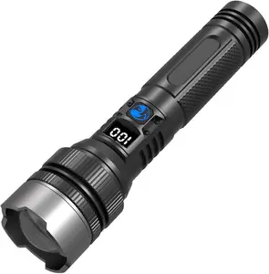 Powerful Flashlight 150000 Lumens,  USB Rechargeable Waterproof, Super Bright Xhp70.2 Handheld Flashlight for Hiking Hunting Camping