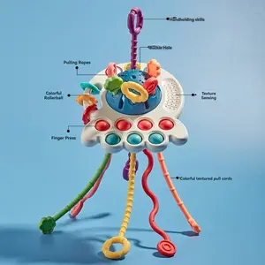 Cartoon Octopus Stress Relief Toy, Stretchable Fun Plaything, Baby Interactive Educational Leisure Toy, Kids Sensory Activity, Squishies