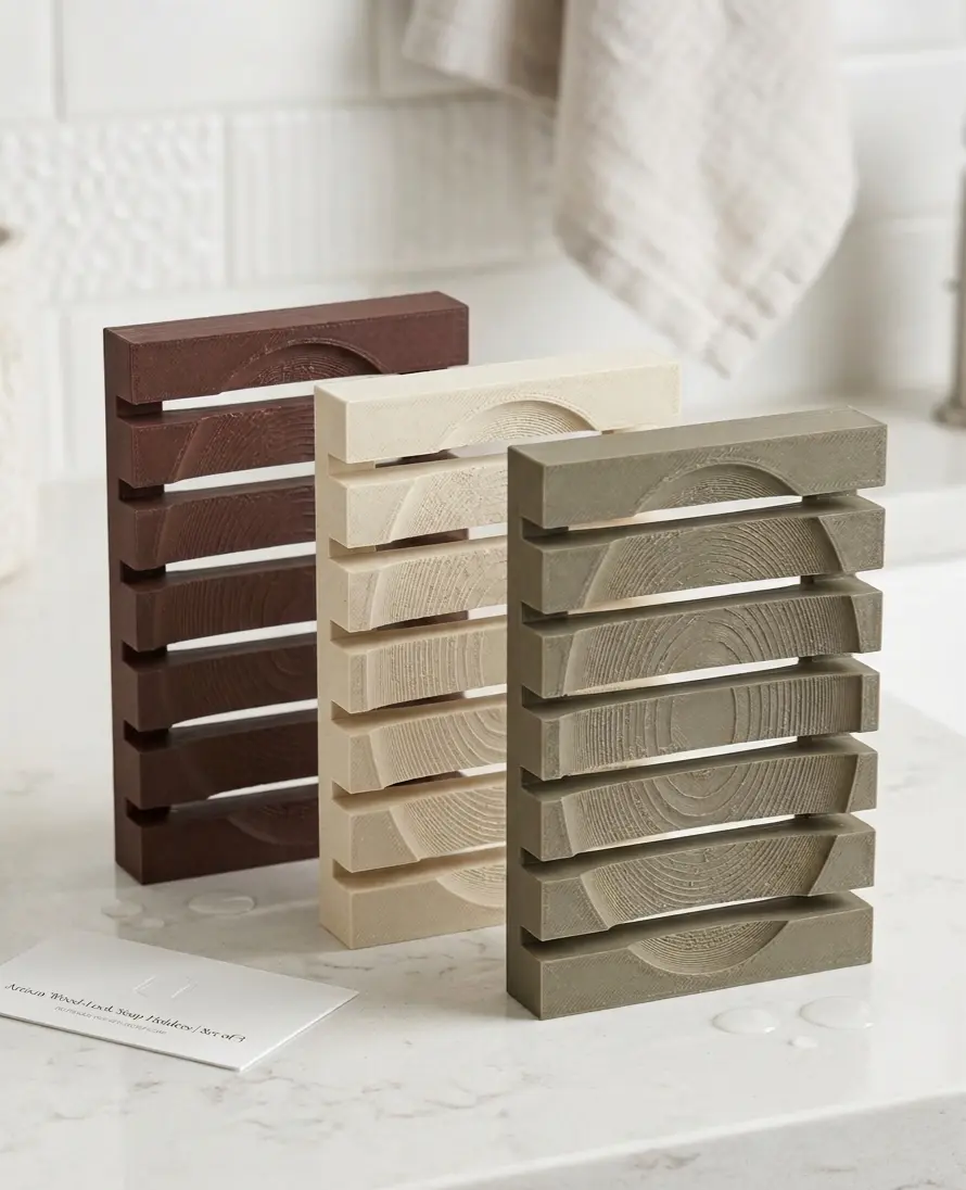 Eco-Friendly Wood Fiber Soap Dish