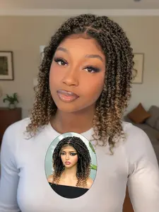 9*6 Lace Wig Spring Twist Square Parted Knotless Box Braided Lace Wigs For Women Synthetic 9*6 Lace Wig Synthetic Twists Wigs