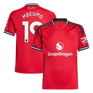 Mbeumo 19 Red Color MU Style ss2526 Home Soccer Jersey, Mbeumo Short Sleeve Home Edition Football Shirt