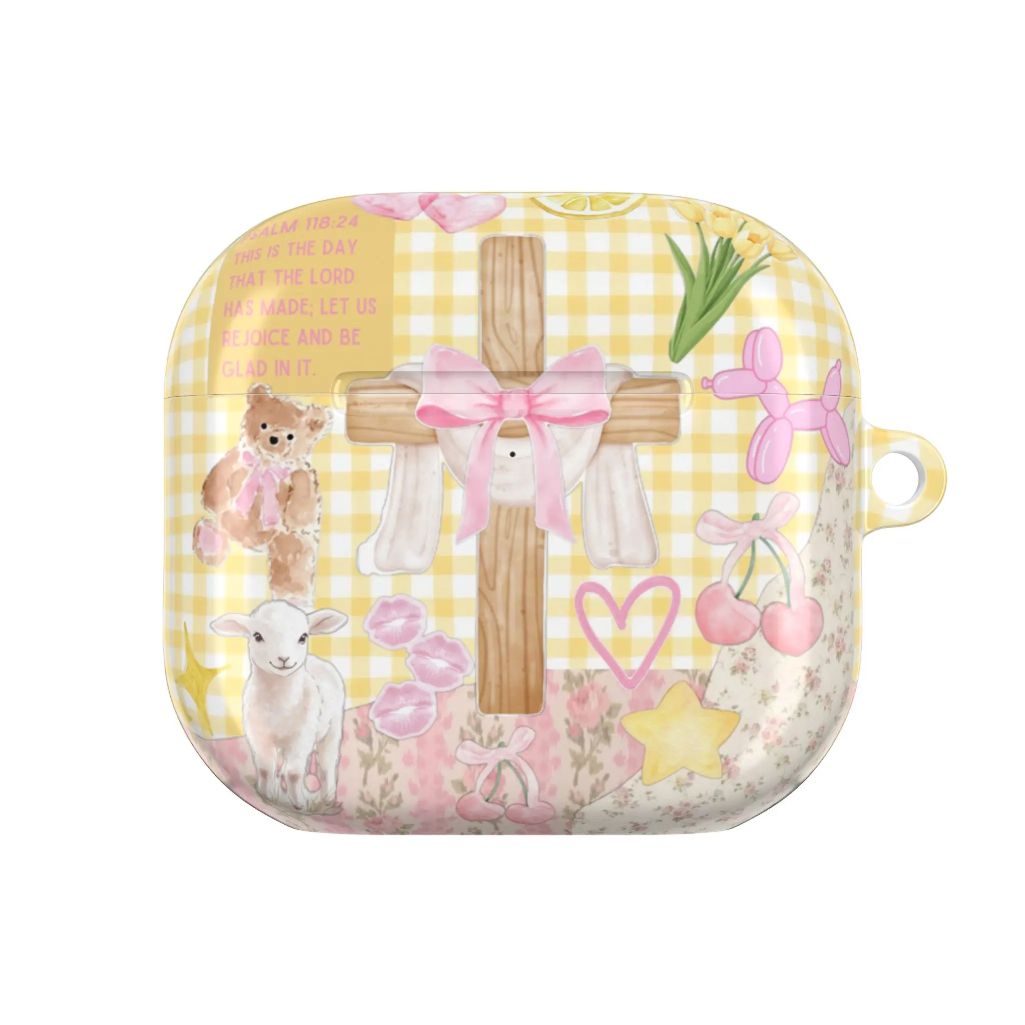 Christian Coquette AirPods Case for AirPods 1 2 3 4, AirPods Pro 1 2 3, Bible Verse Cross Pink Aesthetic Earbuds Cover, Cute Faith Protective Case