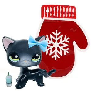 Mini Pet Shop Shorthair Cat Multi Item Party Gift Pack,Shorthair Cat Mini Cat Pets with Cute Accessories,Collectible Imagination for LPS Shorthair Cat,Birthday Christmas Halloween Gift,Cute Kawaii Figure