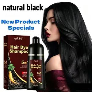 ALVP 2026 5-in-1 Herbal Wine Red Color Shampoo, Ginseng-Infused Haircare for Women & Men, Blonde-Friendly Gray Coverage, Nourishes Scalp, Salon-Quality Long-Lasting, 400ml Large Capacity Gift Option