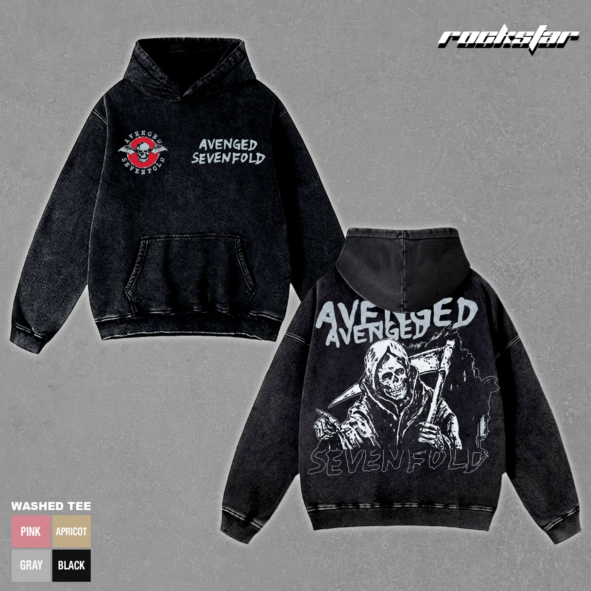 A7X Band Tee – Avenged Sevenfold Tour 2026 T-Shirt Vintage Washed Heavy Metal Hard Rock Heavy Cotton Oversize Unisex Retro Graphic Streetwear Music Fanwear Edition