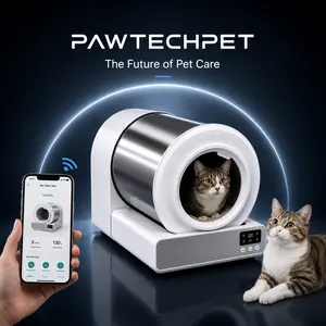 Pawtech Smart Low-Noise Auto-Cleaning Cat Litter Box (60L) - 2.4G WiFi APP-Controlled, Equipped with Smart Sensors, Safety Protection, Easy Maintenance #CatLitterBox#SmartLitterBox#PetEssentials#CatLovers# dream cat automatic litterbox