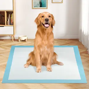 COSTWAY - Dog and Puppy Pee Pads 36" x 36" (100 Counts) for Potty Training-Blue