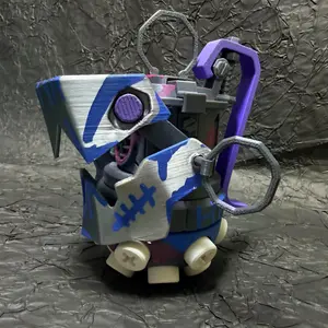 Jinx's Chompers Home Decorations DIY Hand Painted Personalized Artwork with Graffiti Design and Orange Accents