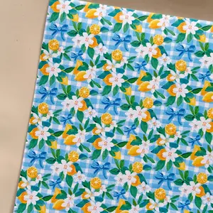 Polymer Clay Transfer Sheet – Water-Soluble, Jewelry Making, Earring Design, Seamless Pattern, Clay Tools - Lemons 2