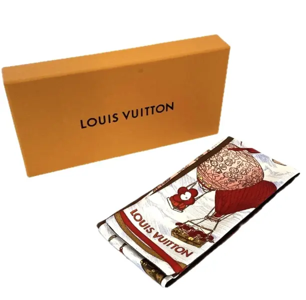 Pre-owned Louis Vuitton Vivienne Hot Air Balloon Print Silk Bandeau Scarf J8063003