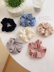 Women's Elegant Fabric Hair Accessories Set, Plain Textile Coating Design, Perfect for Daily Use & Party Gifts