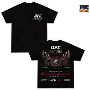UFC International Fight Week 2026 #1 Tee Ultimate Fighting Championship Graphic T-Shirt for UFC & Sports Fans Short Sleeve Crew Neck Retro Soft Cotton MMA Shirt Perfect Gift for UFC Fans MMA Fans American Made Fightwear - Menswear
