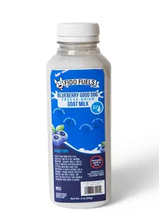 FIDO FUELS - Blueberry Good Dog Freeze Dried Goat Milk - Goat Milk & Blueberries - 12 oz Bottle - 100% Natural Supplement with Vitamins & Minerals for Dogs - Made in USA - No Additives or Preservatives