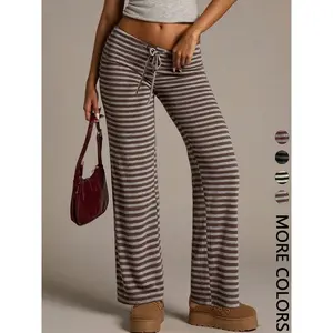 Women's casual striped loose pants, comfortable and fashionable, suitable for daily wear, women's fashionable underwearRAIMENTRY