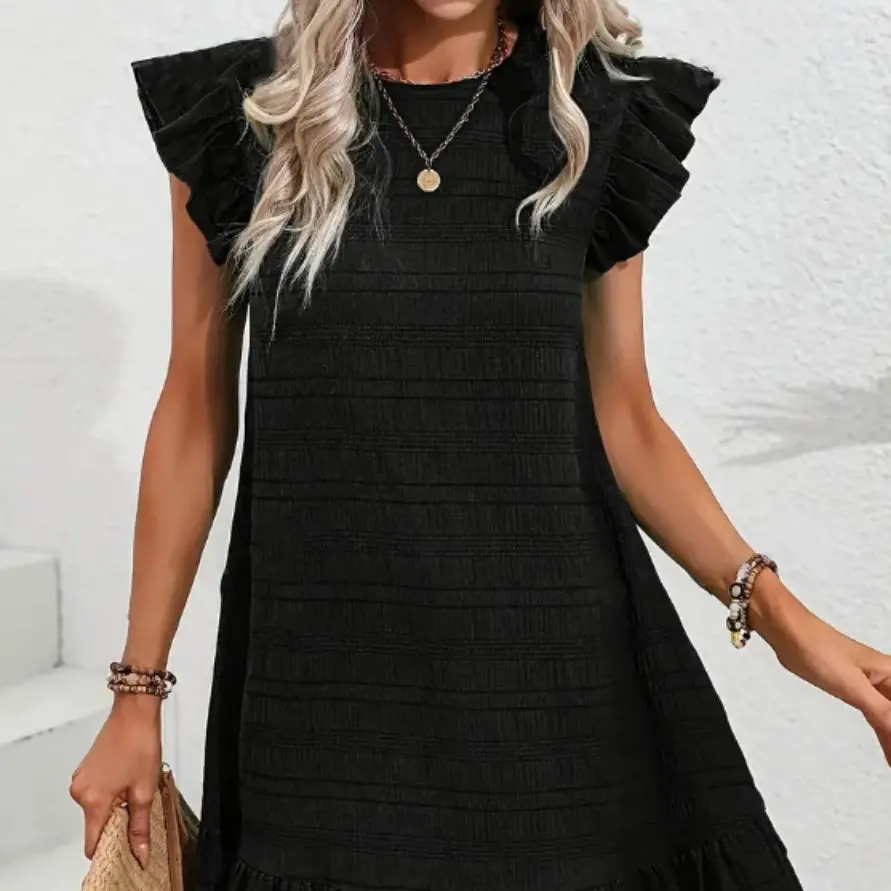 Fashionable Women's Pleated Waistband Dress