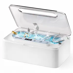 Ultrasonic jewelry Cleaner, 48KHz Ultrasonic Cleaner Machine for Jewelry, Eyeglasses, Rings, Watch Strap,Dentures-Dual Cleaning Modes, 304 Stainless Steel Tank