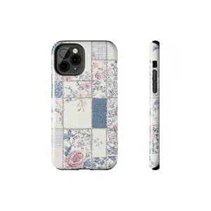 1pc Phone Cases, Vintage Floral Phone Case For   17, 16, 15, 14, 13, 12, 11 Pro Max, X, XR, XS Max, 8, And 7 Plus |     Stylish Flower Patchwork Quilt Design |     Protective Cellphone Cover For Women |     Retro Floral Design,Suitable For IPhone 17 Air