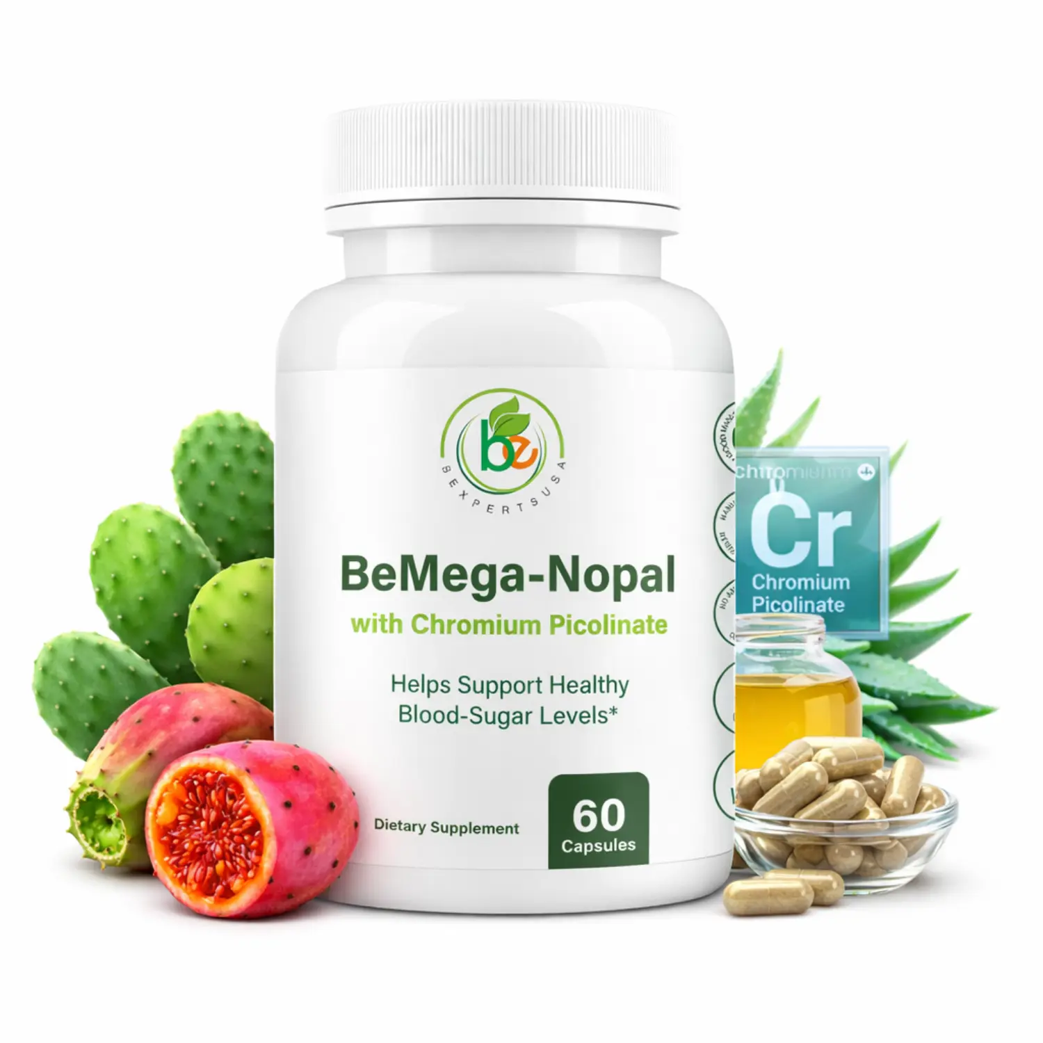 Nopal Cactus Supplement | 60 Capsules | NON GMO tiktokshopspringglowup