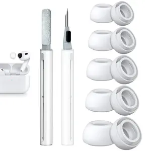 Tear-Resistant Replacement Ear Tips for AirPods Pro 3, No Foam Filling, Durable Solid Silicone Eartips, XXS/XS/S/M/L 5 Sizes, Comfortable Fit