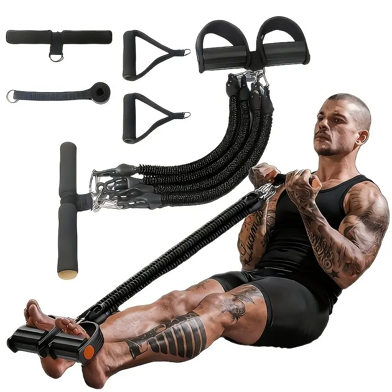 5-in-1 Multi-functional Leg Stretcher, Foot Pedal Resistance Band, Sit-Up Assistant, Yoga Fitness Equipment for Arms, Legs and Abs Training, Premium Elastic Band, Yoga Stretching Bands, Stretching Tool, Fitness Accessories