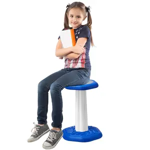 【fathersdaygift】VEVOR Kids Wobble Chair (17.7-inch High) Active Chair with Sponge CushionWobble Stool Improves FocusPosture and Calm ChildrenIdeal for Schools and HomeAge 7-14Blue