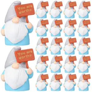 Graduation Gift Mini Gnomes Figurines Class of 2026 24 Pcs 3D Gnomes Statues with Motivational Quotes "You Are Awesome" Gnome Desktop Ornament Positive Gift for Office Coworkers Friends Family Students Teamwork Graduation Party Birthday Teacher's Day